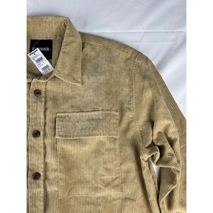 RSQ Mens Corduroy Shirt Jacket Tan Brown Button Up Long Sleeve - Medium‎